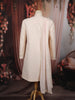 Soft Peach Floral Vine Thread Embroidered Design Jacquard Indo Western Sherwani Suit