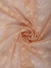 Soft Peach Floral Vine Thread Embroidered Design Pure Tussar Party Wear Saree with Floral Border