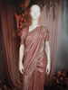 Soft Peach Floral Zari Woven Design Pure Banarasi Silk Saree with Designer Border
