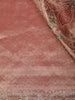 Soft Peach Floral Zari Woven Design Tissue Designer Saree with Stone Work Border