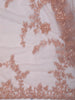Soft Peach Heavy Sequins and  Beads Embroidered Design Net Party Wear Saree with Matching Stitched Full Sleeve Designer Blouse