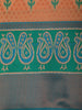 Soft Peach Ikat Zari Woven Design Art Silk Saree with Contrast Peacock Zari Border