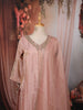 Soft Peach Mirror Embroidered Design Tissue Silk Straight Cut Salwar Suit with Matching Dupatta