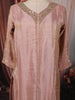 Soft Peach Mirror Embroidered Design Tissue Silk Straight Cut Salwar Suit with Matching Dupatta