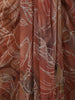 Soft Peach Nude Floral Sequins and Beads Embroidered Design Georgette Ready To Wear Saree with Designer Blouse