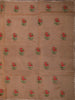 Soft Peach Orange Floral Thread Embroidered Design Pure Organza Saree with Scalloped Border