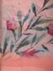 Soft Peach Pastel Abstract Floral Printed Chiffon Saree with Ombre Border