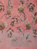 Soft Peach Pink Floral Printed Design Mixed Cotton Saree