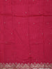 Soft Peach Pink Sequins Embroidered Design Pure Organza Party Wear Saree with Lace Border