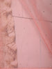 Soft Peach Pink Sequins Embroidered Design Pure Organza Party Wear Saree with Lace Border