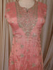 Soft Peach Pink Sequins and Zari  Embroidered Design Tissue Silk Palazzo Suit with Designer Dupatta