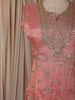 Soft Peach Pink Sequins and Zari  Embroidered Design Tissue Silk Palazzo Suit with Designer Dupatta