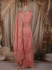 Soft Peach Pink Sequins and Zari  Embroidered Design Tissue Silk Palazzo Suit with Designer Dupatta