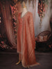 Soft Peach Stone Embellished Design Tissue Salwar Suit with Dupatta