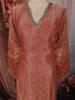 Soft Peach Stone Embellished Design Tissue Salwar Suit with Dupatta
