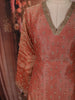Soft Peach Stone Embellished Design Tissue Salwar Suit with Dupatta