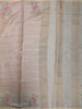 Soft Peach Striped Zari Woven Design Pure Organza Fancy Saree with Contrast Birds Motif Border