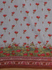 Soft Pearl Grey Floral Vine Thread Embroidered Design Pure Tussar Silk Fancy Saree with Contrast Border