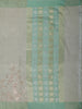 Soft Pistachio Green Floral Thread Embroidered Design Pure Organza Saree with Solid Border