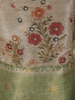 Soft Pistachio Green Floral Thread Embroidered Design Tissue Straight Cut Salwar Suit