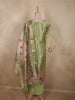 Soft Pistachio Green Floral Thread Embroidered Design Tissue Straight Cut Salwar Suit