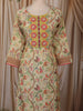 Soft Pistachio Green Floral Vine Printed Design Cotton Palazzo Suit