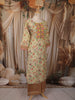 Soft Pistachio Green Floral Vine Printed Design Cotton Palazzo Suit