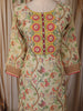 Soft Pistachio Green Floral Vine Printed Design Cotton Palazzo Suit