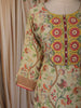 Soft Pistachio Green Floral Vine Printed Design Cotton Palazzo Suit
