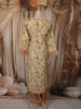 Soft Pistachio Green Floral Vine Printed Design Cotton Palazzo Suit
