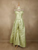 Soft Pistachio Green Floral Zari Woven Design Banarasi Silk Palazzo Salwar Suit with Choker Dupatta