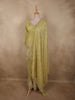 Soft Pistachio Lime Green Floral Sequins and Beads Embroidered Design Satin Palazzo Suit with Dupatta