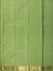 Soft Pistachio Pastel Green Mini Checked and Paisley Butta Zari Woven Design Pure Kanchipuram Silk Saree with Zari Border