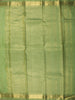 Soft Pistachio Pastel Green Mini Checked and Paisley Butta Zari Woven Design Pure Kanchipuram Silk Saree with Zari Border