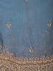 Soft Powder Blue Floral Beads Embroidered Design Organza Palazzo Suit with Dupatta