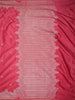 Soft Raspberry Rose Pink Floral Butta Zari Woven Design Semi Banarasi Saree with Zari Border