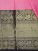 Soft Rose Pink Butta Zari Woven Design Pure Kanchipuram Silk Saree with Contrast Zari Border