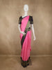 Soft Rose Pink Butta Zari Woven Design Pure Kanchipuram Silk Saree with Contrast Zari Border