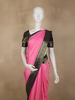 Soft Rose Pink Butta Zari Woven Design Pure Kanchipuram Silk Saree with Contrast Zari Border