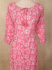 Soft Rose Pink Floral Printed Design Cotton Straight Cut Salwar Suit with Dupatta