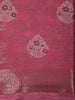 Soft Rose Pink Floral Zari Woven Design Mixed Cotton Saree with Floral Zari Border