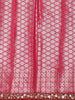 Soft Rose Pink Geometric Zari Woven Design Tissue Designer Saree with Sequins Border