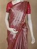 Soft Rose Pink Geometric Zari Woven Design Tissue Designer Saree with Sequins Border