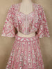Soft Rose Pink Heavy Sequins and Beads Embroidered Design Net Bridal Lehenga with Jacket