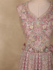 Soft Rose Quartz Pink Floral Embroidered and Stone Embellished Design Net Lehenga With Net Dupatta