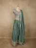 Soft Sage Green Beads Embroidered Design Banarasi Lehenga with Dupatta