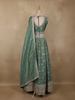 Soft Sage Green Beads Embroidered Design Banarasi Lehenga with Dupatta