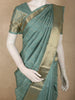 Soft Sage Green Butta Zari Woven Design Pure Kanchipuram Silk Saree with Zari Border