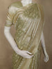 Soft Sage Green Floral Zari Woven Design Tissue Designer Saree