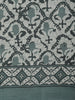 Soft Sage Green Geometric Printed Design Mixed Cotton Saree